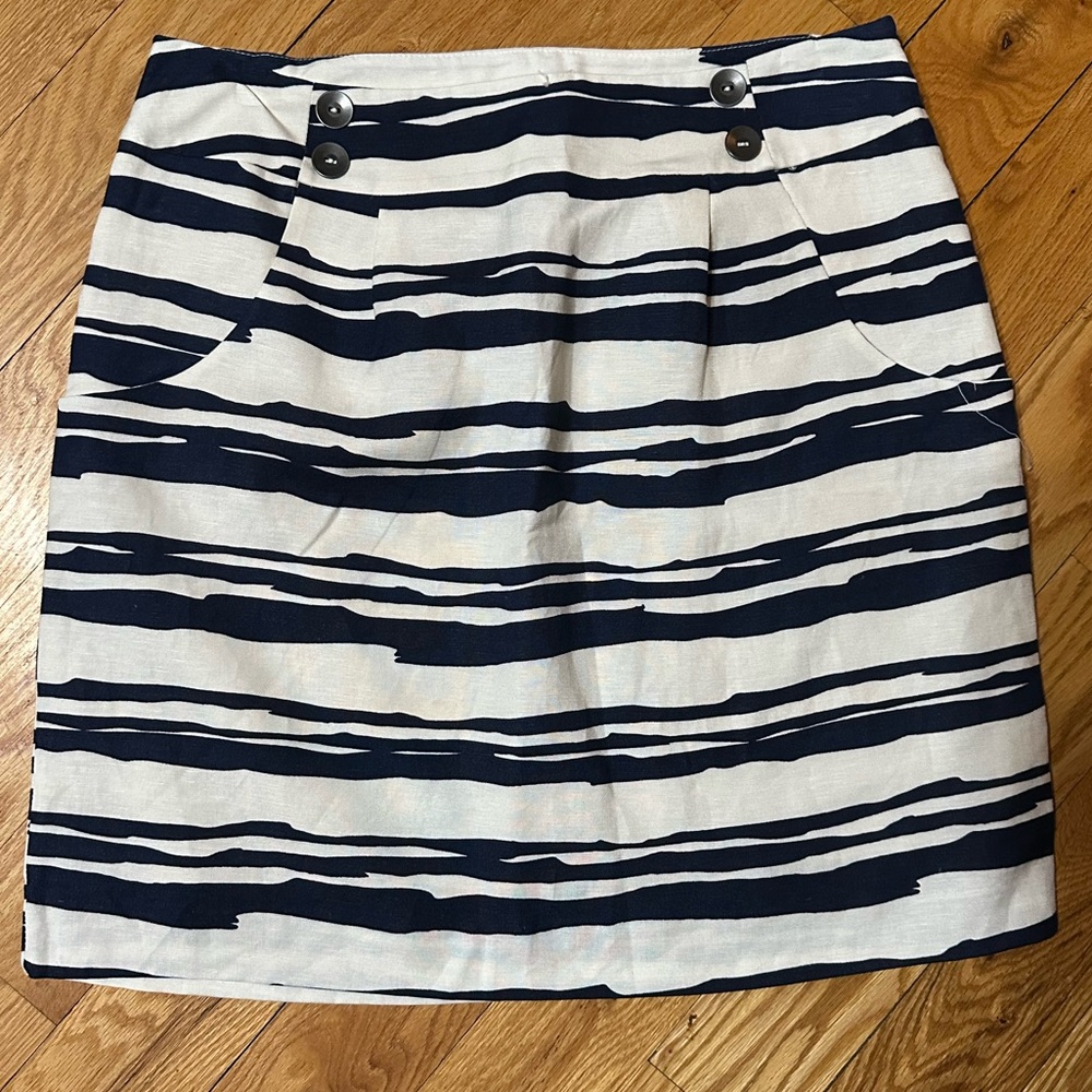 Striped Navy and White Women's Skirt